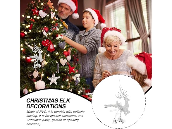 STOBOK Christmas Tree Bell Ornaments Xmas Reindeer