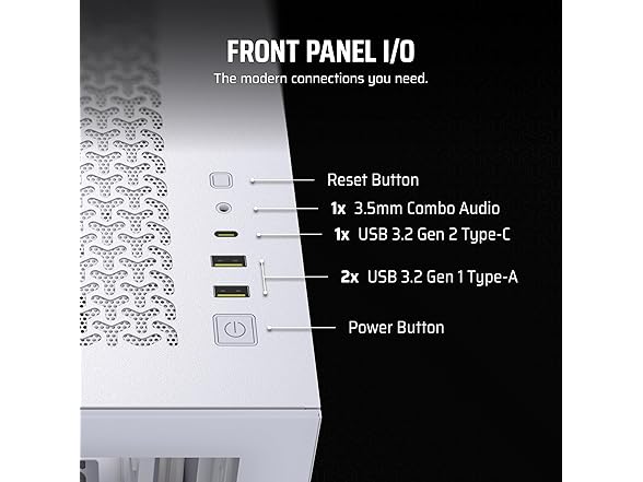 CORSAIR 3500X Mid-Tower ATX PC Case - White