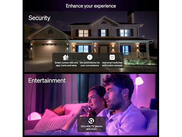PHILIPS Hue Essential Smart LED A19 Bulb 4-Pack