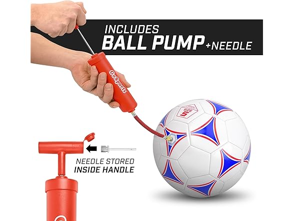GoSports Premier Soccer Ball with Premium Pump 6 Pack, Size 4