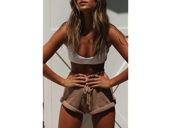 Hzsonne Women (M) Casual Sexy Elastic High Pants