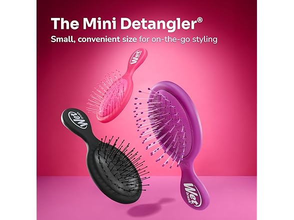 Wet Brush Mini Detangler Hair Brush, Peach