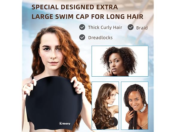 Extra Large Swim Cap for Braids