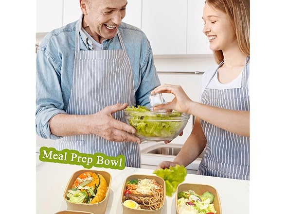 50-Pack 22Oz Kraft Paper Bowls