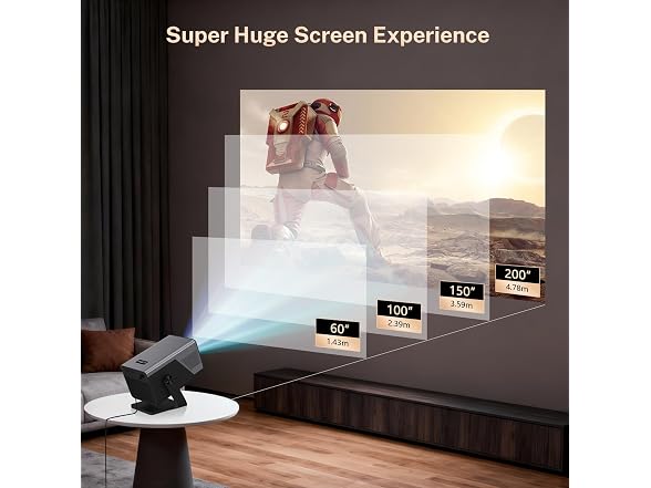 LYNCAST 1080P Smart Projector W/ Android 14 OS