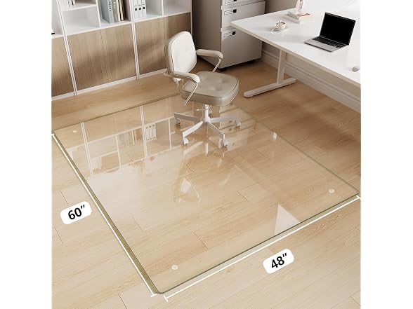 FlyEcho Glass Chair Mat 48" x 60"