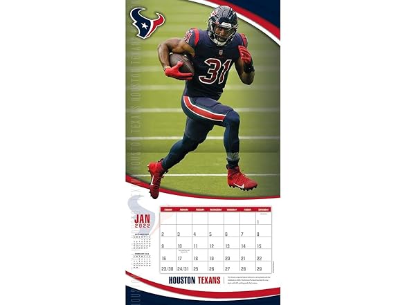 Turner Licensing Houston Texans 2022 Wall Calendar