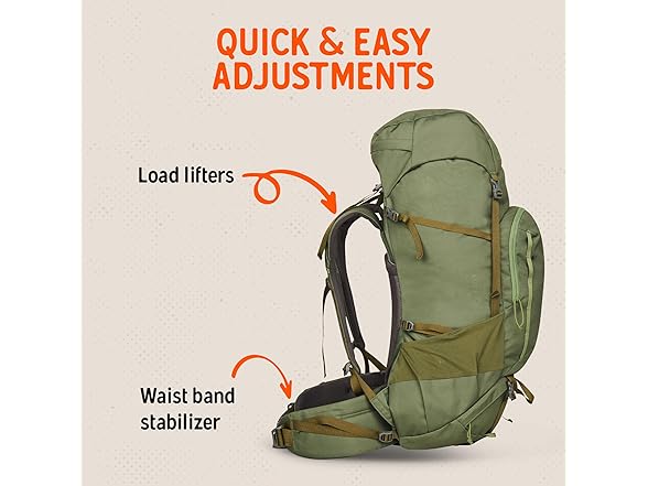 Kelty Asher Backpack (65L Winter Moss)