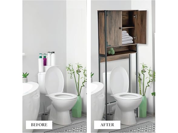 Landia Home CVA6112U Over the Toilet Vertical Brown