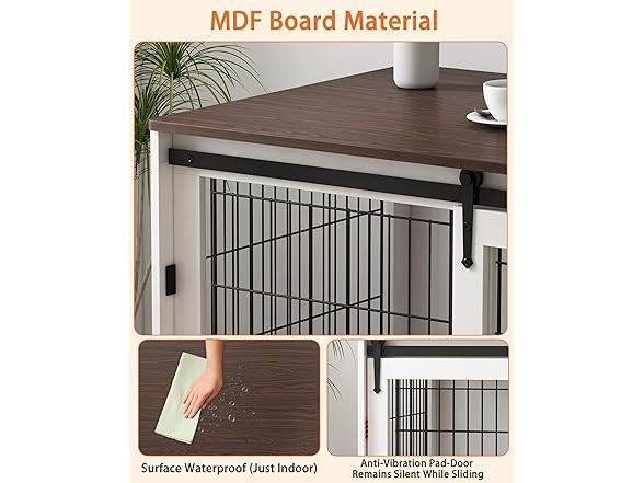 Piskyet Dog Crate Furniture,Farmhouse barn Door