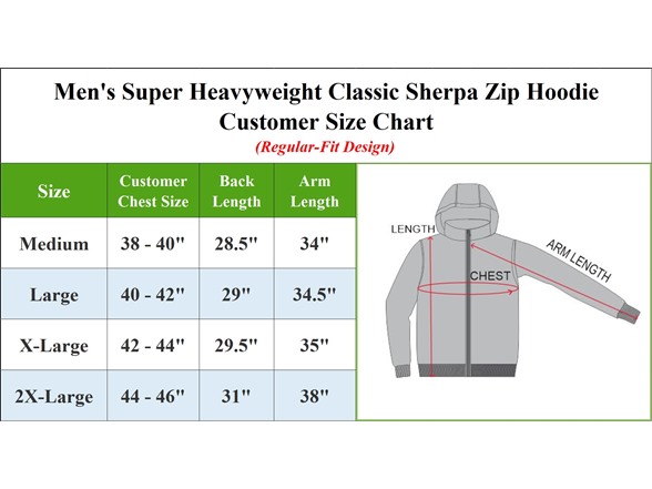 Mens Super Heavyweight Sherpa Hoodie (1 or 2pk)