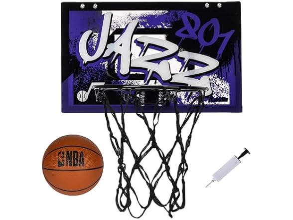 Franklin Sports NBA Utah Jazz Over The Door Basketball Hoop