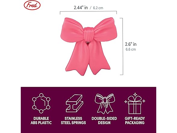 Genuine Fred Charming Ribbon Bow Bag Clips