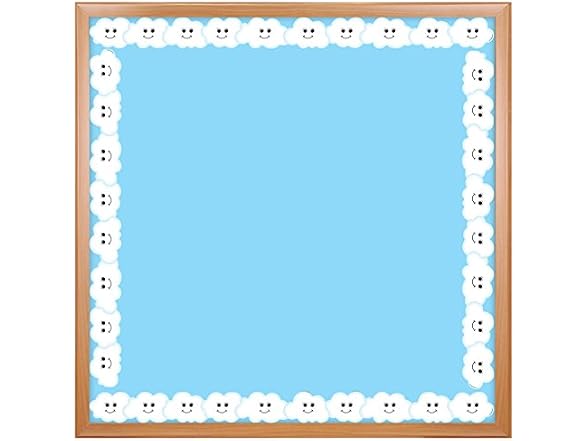 Hygloss Products Happy Clouds Die-Cut Bulletin Board Border