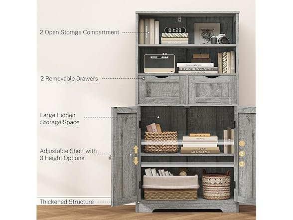 TEENFON Tall Storage Cabinet