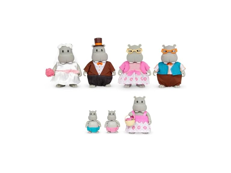 Li'l Woodzeez The Pitterpotemus Hippo Family Set