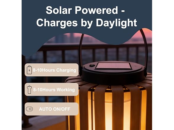 DJGIFI Large Solar Lantern Hanging