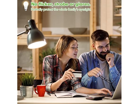Brightever LED Light Bulbs, 100 Watt Equivalent A19 LED Bulbs