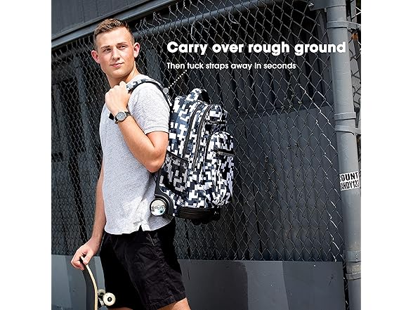 J World New York Rolling Backpack, Blue Raspberry