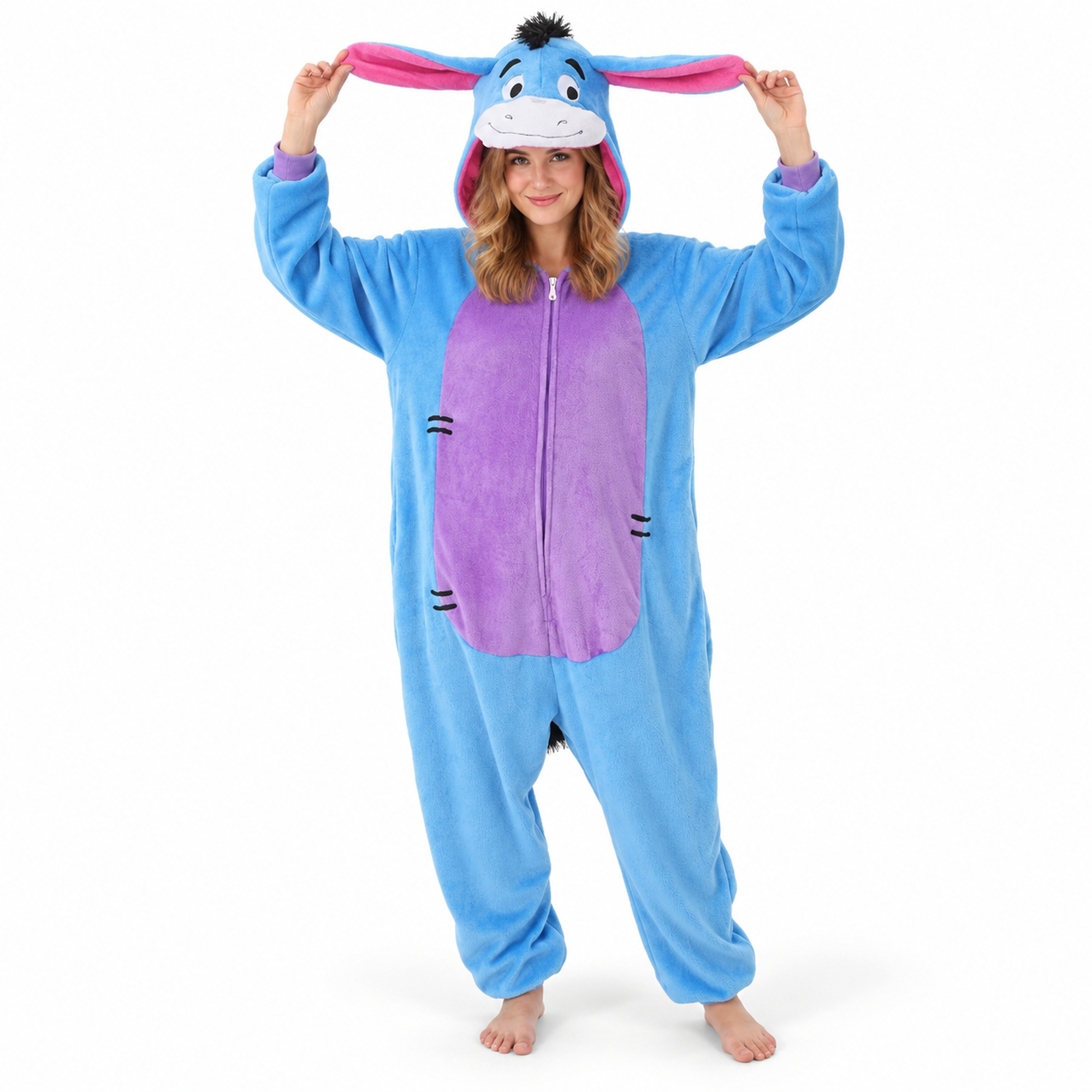 Adult Plush One Piece Animal Pajamas - Gallery 6