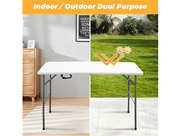 4ft Portable Folding Table