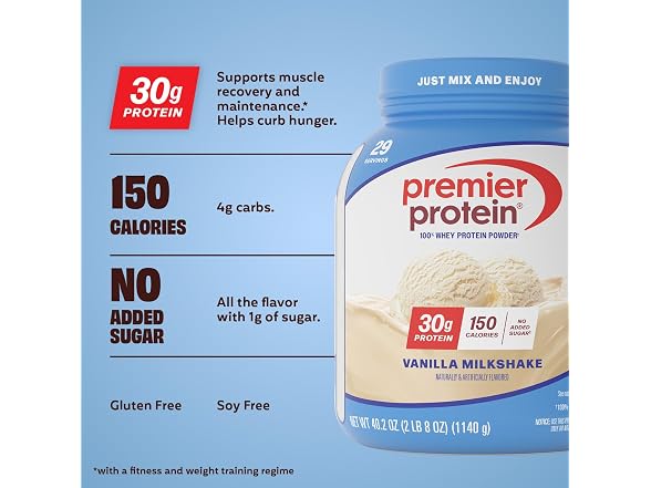 Premier Protein Whey Powder Vanilla 29 Servings