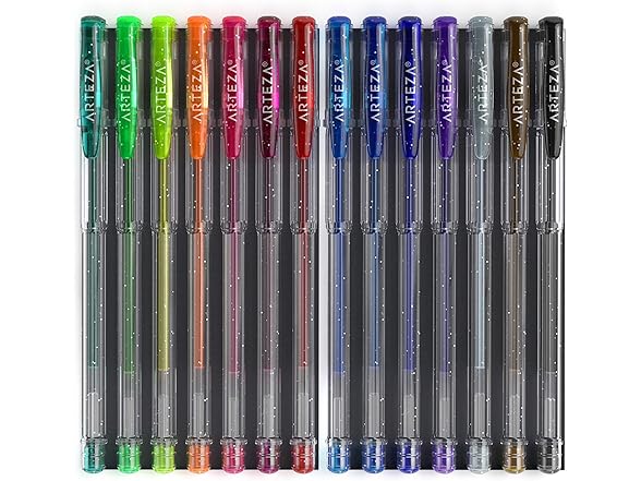 ARTEZA Glitter Gel Pens, Set of 14