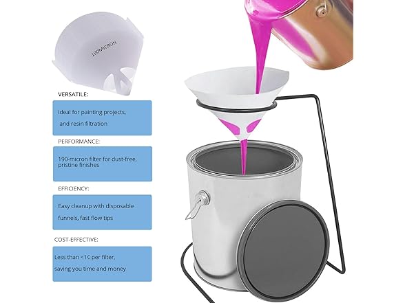 TILSWALL 50pcs Paint Strainer Filters