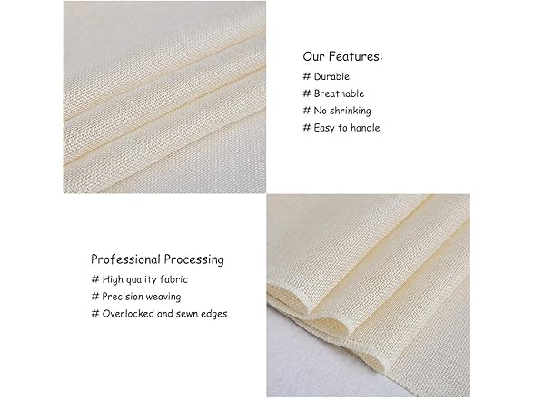 Burlap Table Runner White 