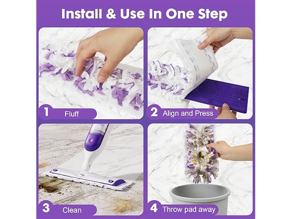 Noelvibe 20pcs Power Mop Refills