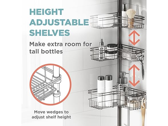 Zenna Home Tension Shower Caddy Bronze