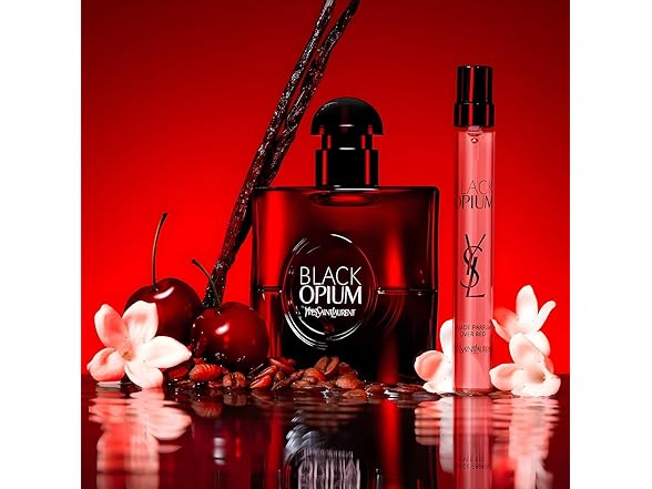 Yves Saint Laurent  Black Opium Eau de Parfum Over Red