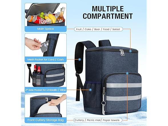 OCKLILY Backpack Cooler