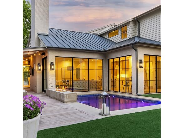 BesLowe 2-Pk Outdoor Wall Lights- Choose Color