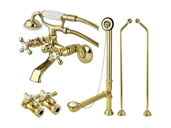 Kingston Brass CCK265PBD Vintage Wall Mount Claw Foot Faucet