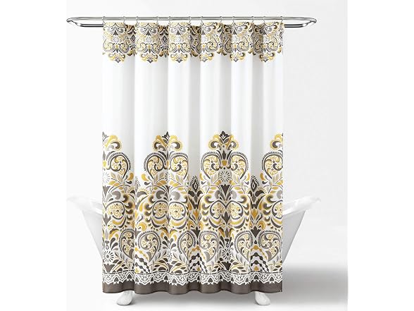Lush Decor Clara Shower Curtain-Fabric Colorful Boho