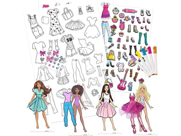 Barbie Fabric Fashions Paper Dolls