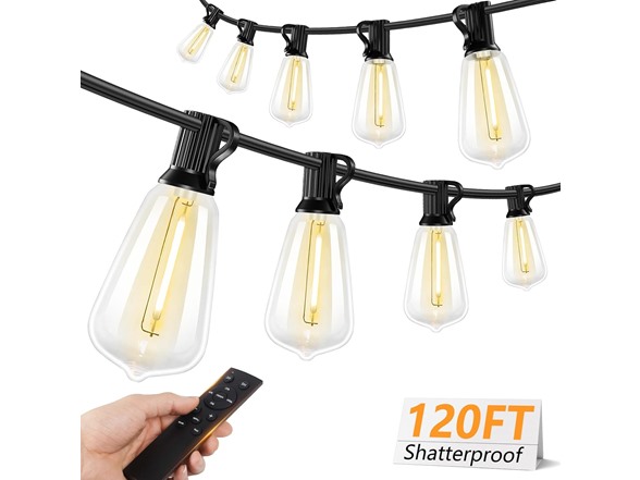 Brightever Outdoor String Lights w/Remote