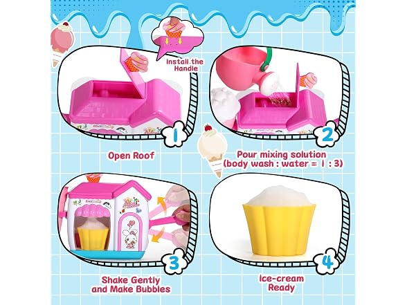 Bath Toys for Kids Ages 4-8 Ice Cream