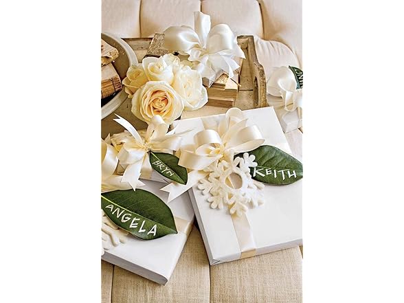 FUNCANDLE Rice White Satin Ribbon 1,25 Yard Solid