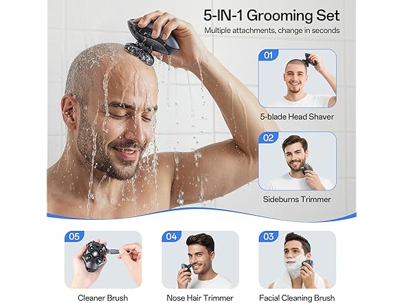 Gray Mens Rotary Shaver