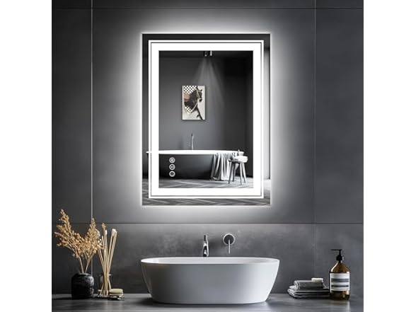 LED Bathroom Mirror- 3 Colors Lighting