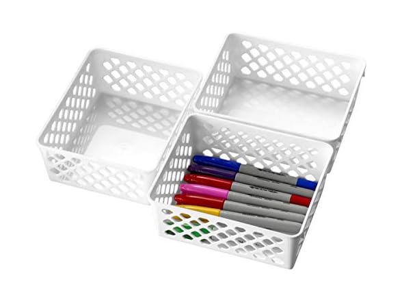 Officemate Medium Supply Basket 3-Pk