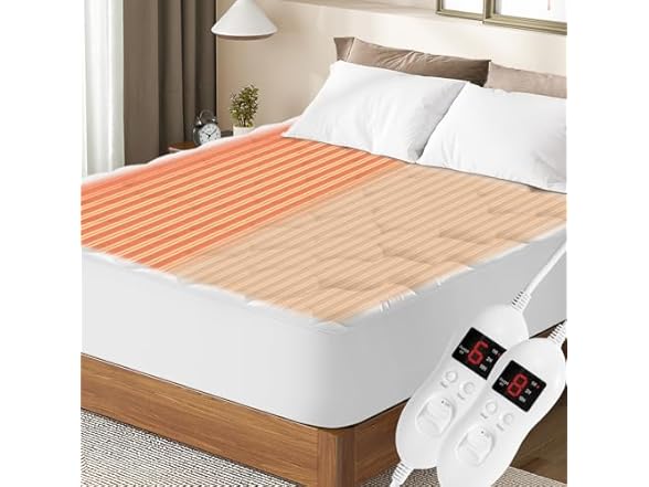 Ayge Heated Mattress Pad King Size with Dual Control 