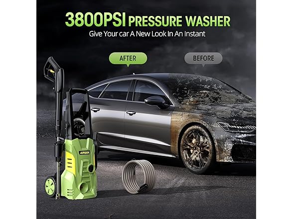 APIUEK 3800 PSI Electric Pressure Washer Green