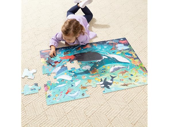 Melissa & Doug Underwater Jumbo Floor Puzzle, 48-Piece