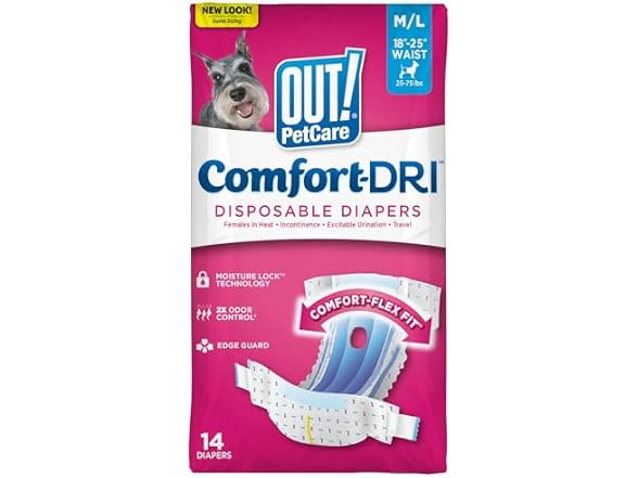 OUT! PetCare Disposable Female Dog Diapers