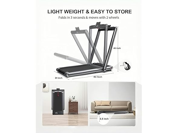 Maicifi Walking Pad Treadmill, Remote Control