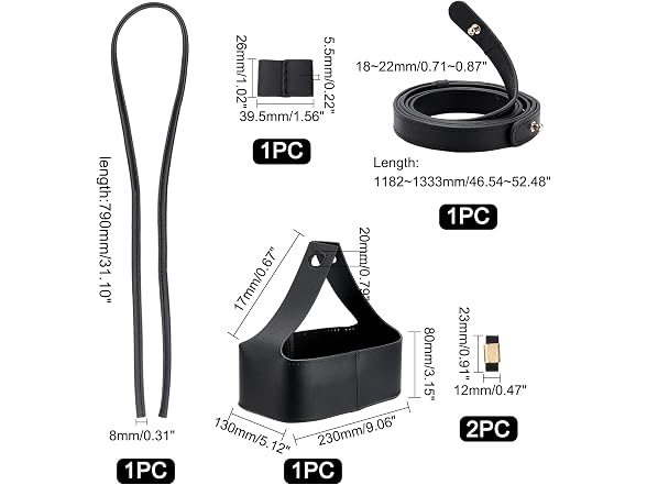 WADORN 7pcs DIY Leather Bucket Bag Making