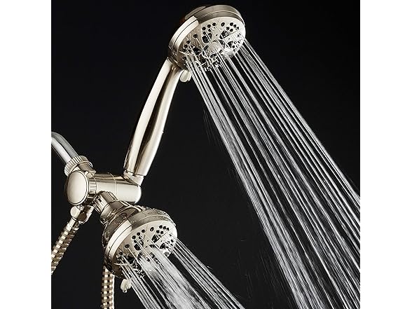 AquaDance Brushed Nickel Shower Head Combo
